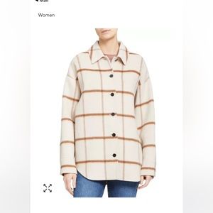 Theory wool-blend oversized shirt jacket shacket